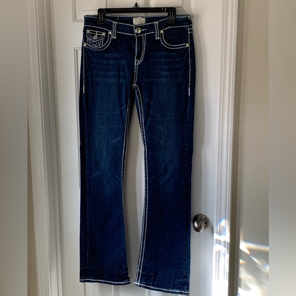 Women’s LA Idol dark boot cut jeans Size 33 x 34 $55 - Picture 1 of 6